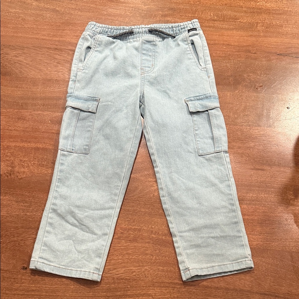 Volcom Light Blue Denim Boys Cargo Pants